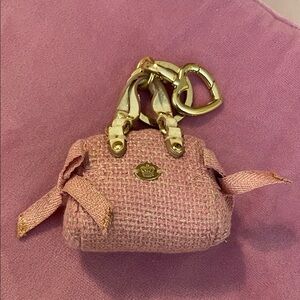 RARE Juicy Couture Pink Mini Handbag BAG Charm with Gold Accents